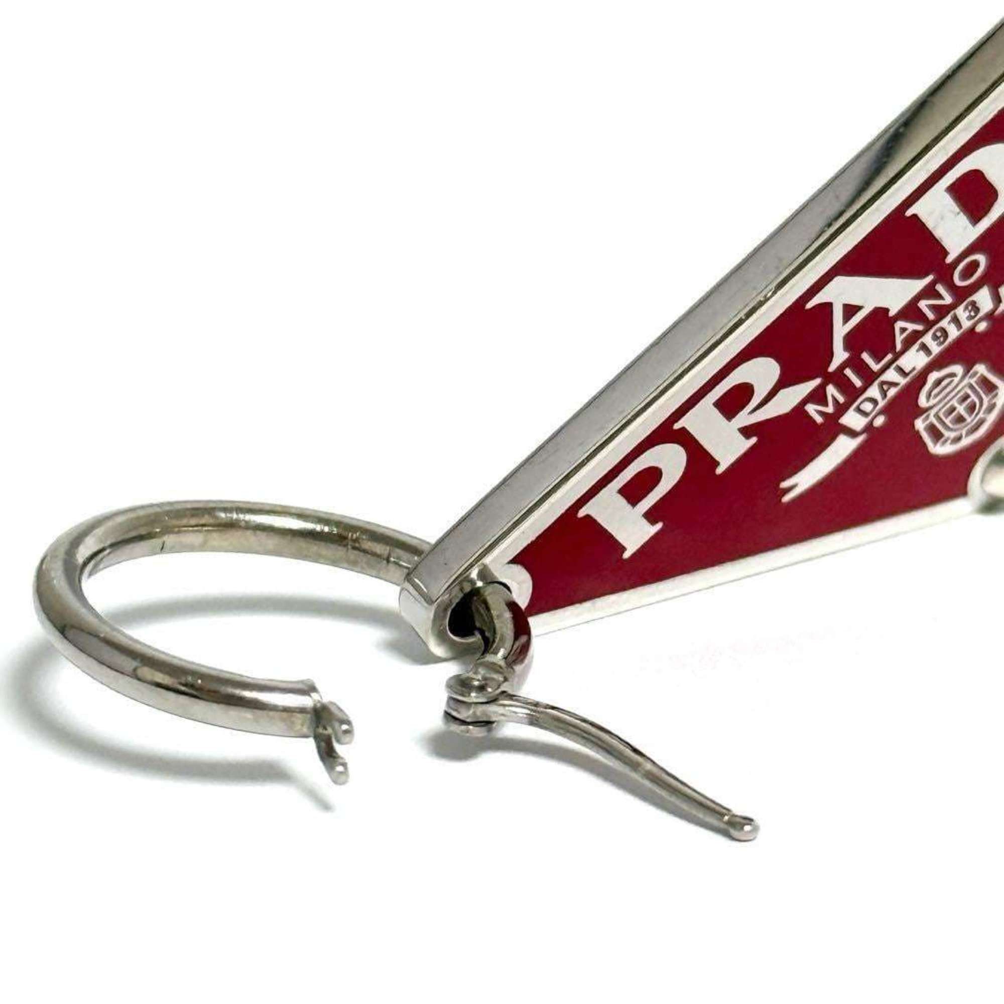 Prada Prada Women's and Men's Single Earrings Symbol Silver 925 Size ONE SIZE - 3 Thumbnail