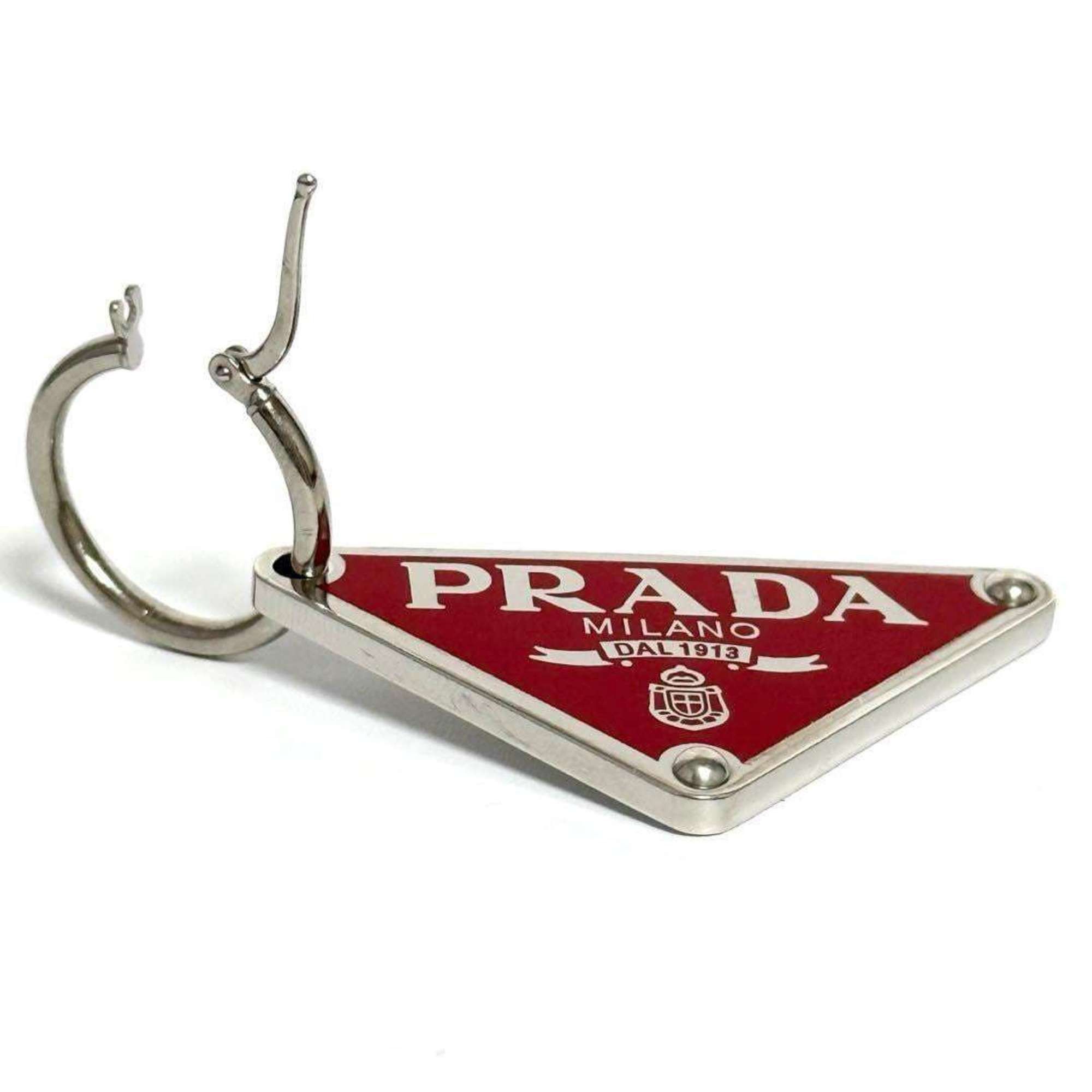 Prada Prada Women's and Men's Single Earrings Symbol Silver 925 Size ONE SIZE - 4 Thumbnail