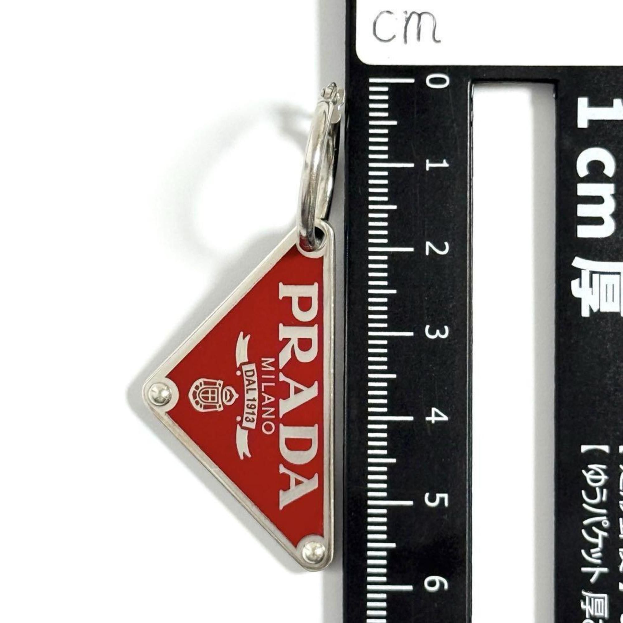 Prada Prada Women's and Men's Single Earrings Symbol Silver 925 Size ONE SIZE - 9 Thumbnail