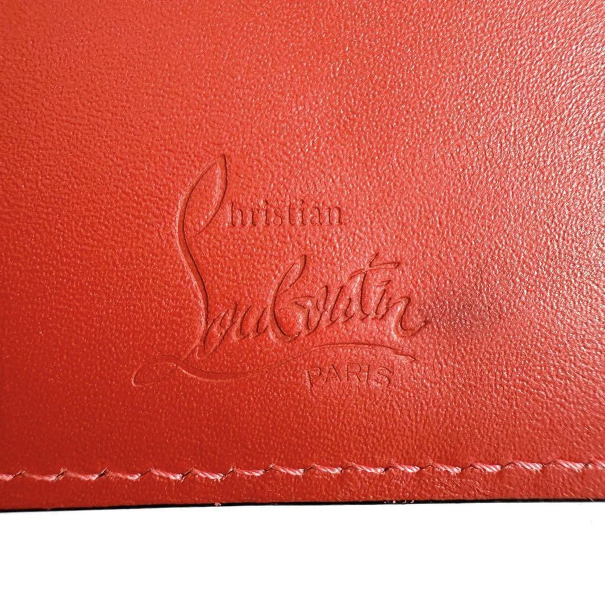 Christian Louboutin Christian Louboutin Men's Card Case Business Holder Embossed Leather Black Size ONE SIZE - 9 Thumbnail