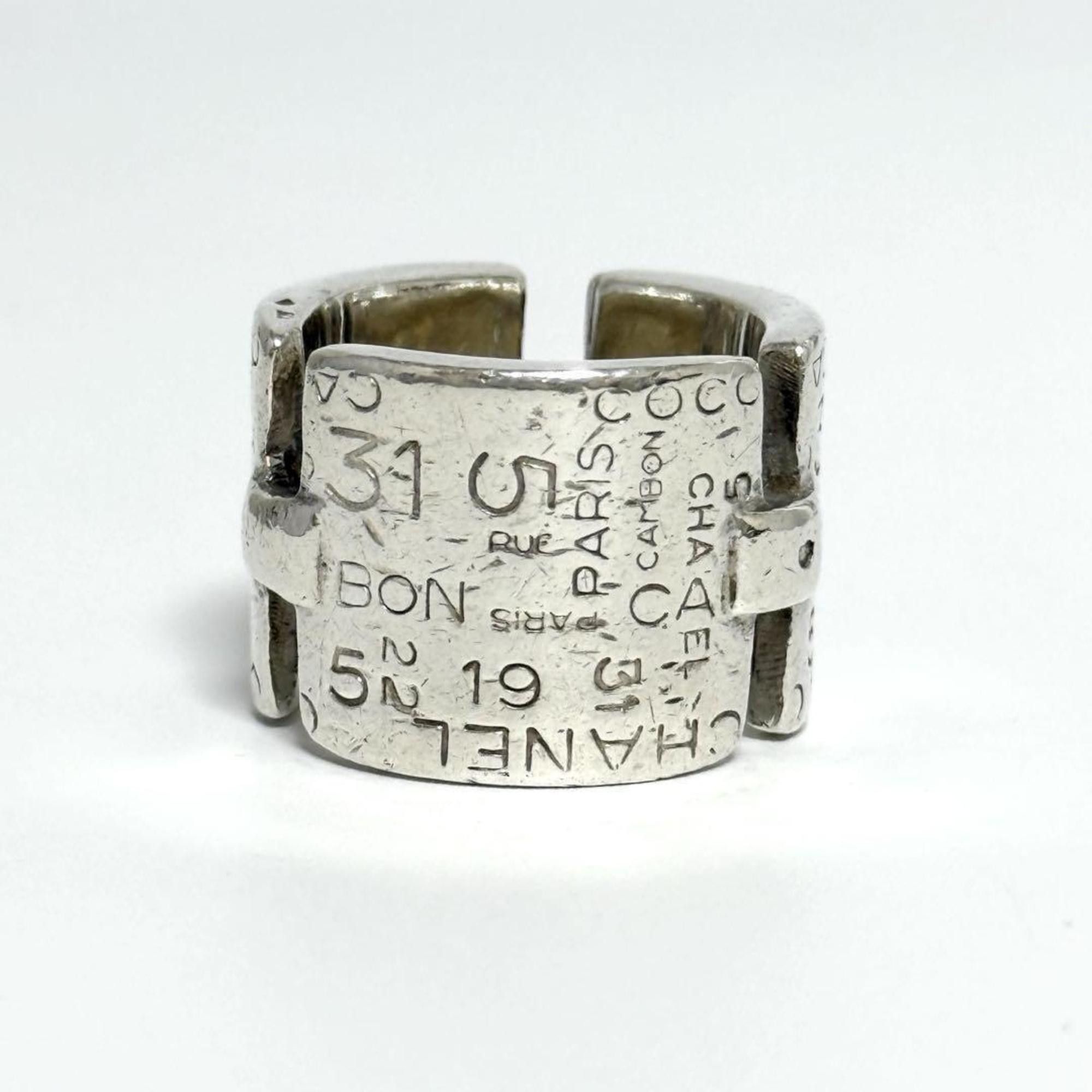 Chanel Chanel Bi-C Line Ring, Vintage, Silver Size ONE SIZE - 3 Thumbnail