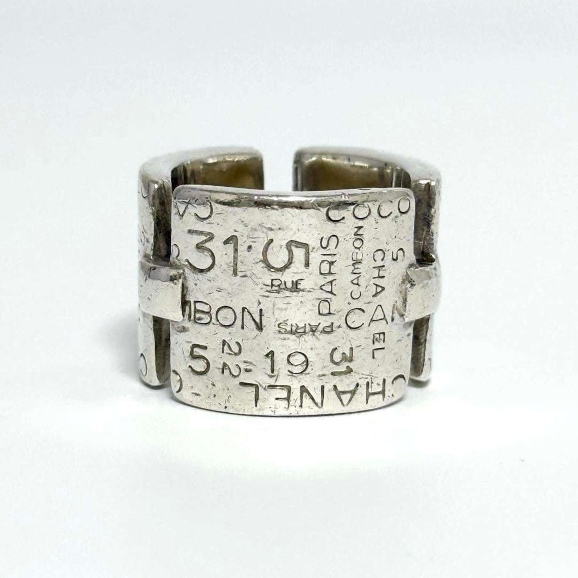 Chanel Chanel Bi-C Line Ring, Vintage, Silver Size ONE SIZE - 2 Thumbnail