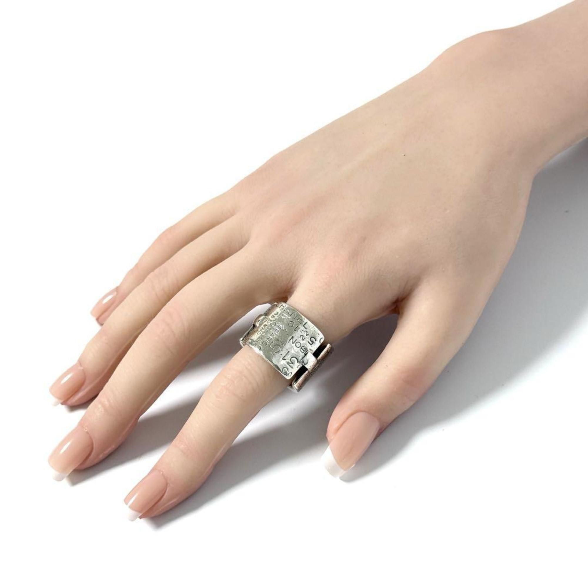 Chanel Chanel Bi-C Line Ring, Vintage, Silver Size ONE SIZE - 9 Thumbnail