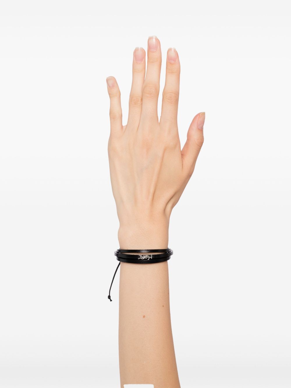 Saint Laurent Paris CASSANDRE LEATHER BRACELET Size ONE SIZE - 2 Thumbnail