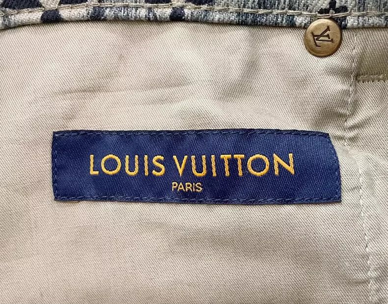 Louis Vuitton Gray Printed Denim Pants with Vintage Feel- DMC Size US 32 / EU 48 - 5 Thumbnail
