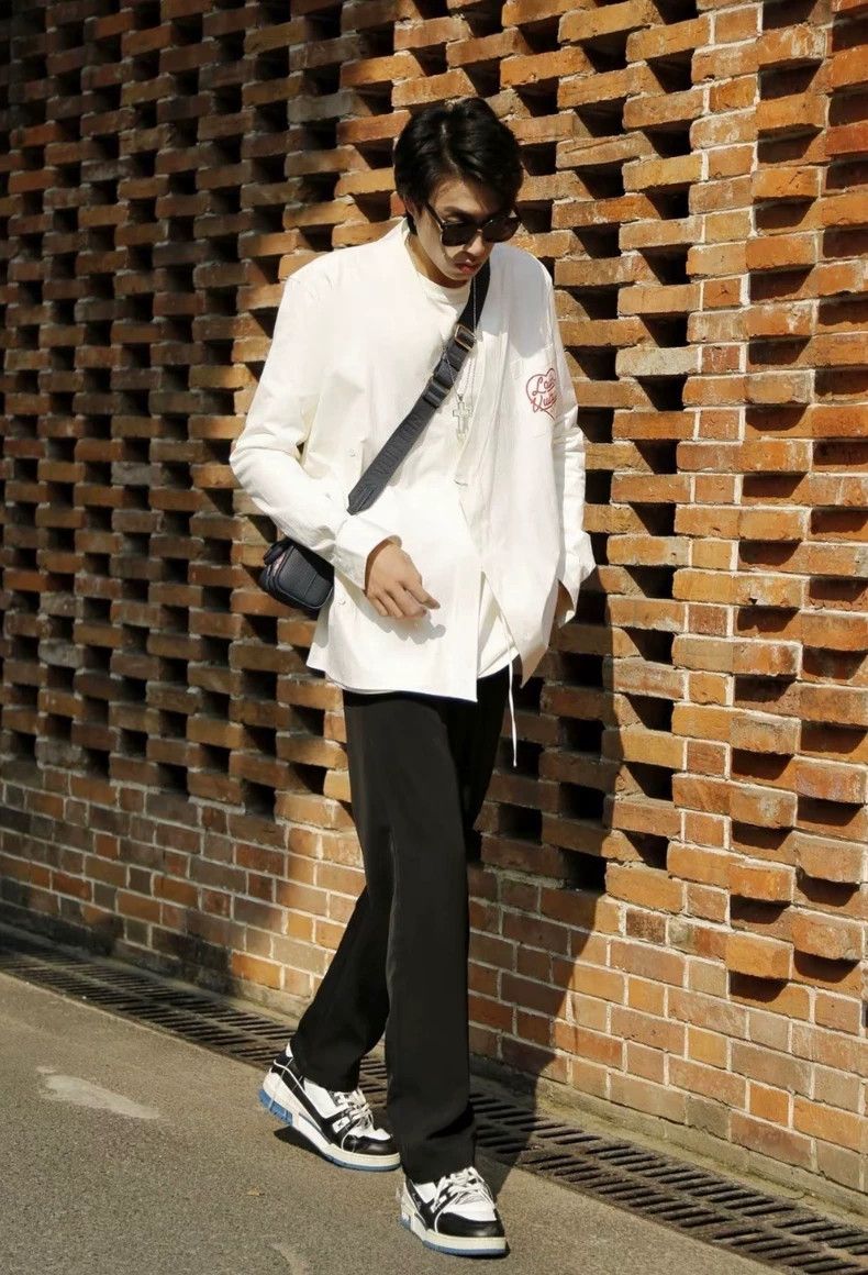 Louis Vuitton Louis Vuitton NIGO Asymmetrical Long Sleeve Shirt- DMC Size US S / EU 44-46 / 1 - 8 Thumbnail