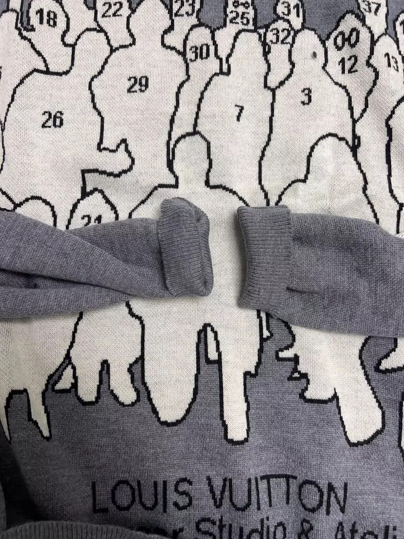 Louis Vuitton Louis Vuitton Knit Sweater for Men in Gray- DMC Size US XL / EU 56 / 4 - 5 Thumbnail