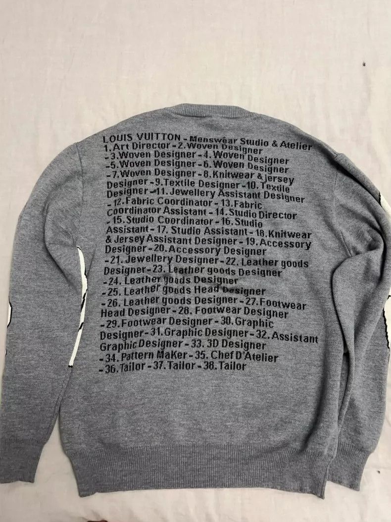 Louis Vuitton Louis Vuitton Knit Sweater for Men in Gray- DMC Size US XL / EU 56 / 4 - 2 Thumbnail