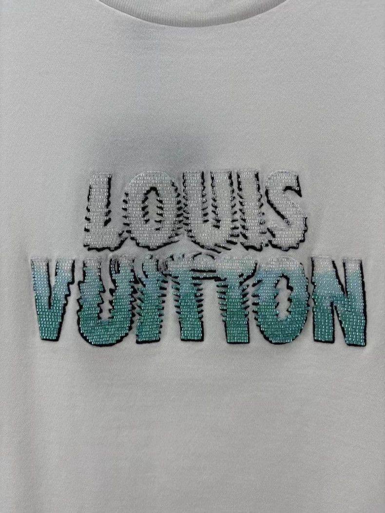 Louis Vuitton Louis Vuitton White Beaded Short Sleeve Shirt- DMC Size US S / EU 44-46 / 1 - 3 Thumbnail