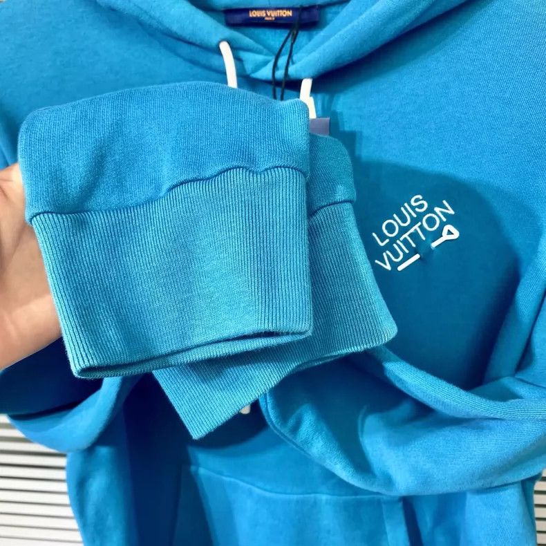 Louis Vuitton Louis Vuitton Blue Hoodie with Logo Embroidery- DMC Size US L / EU 52-54 / 3 - 6 Thumbnail