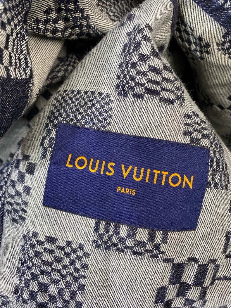 Louis Vuitton Louis Vuitton Checkerboard Denim Jacket Blue Gray- DMC Size US L / EU 52-54 / 3 - 3 Thumbnail