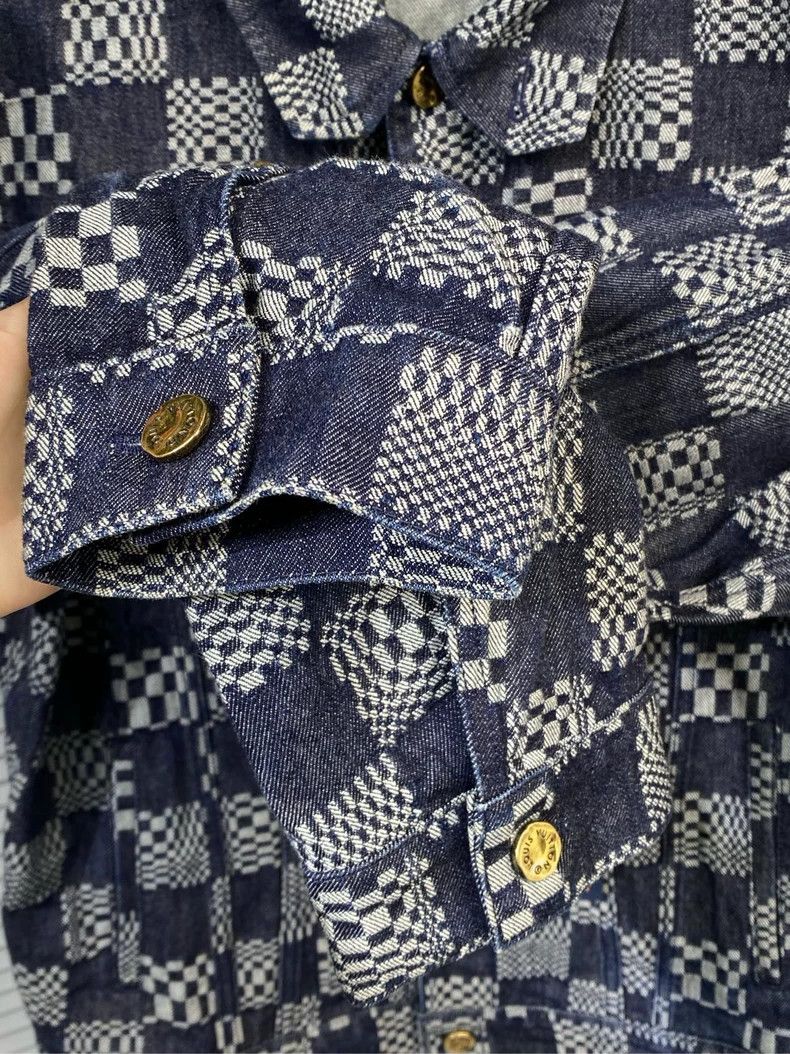 Louis Vuitton Louis Vuitton Checkerboard Denim Jacket Blue Gray- DMC Size US L / EU 52-54 / 3 - 7 Thumbnail