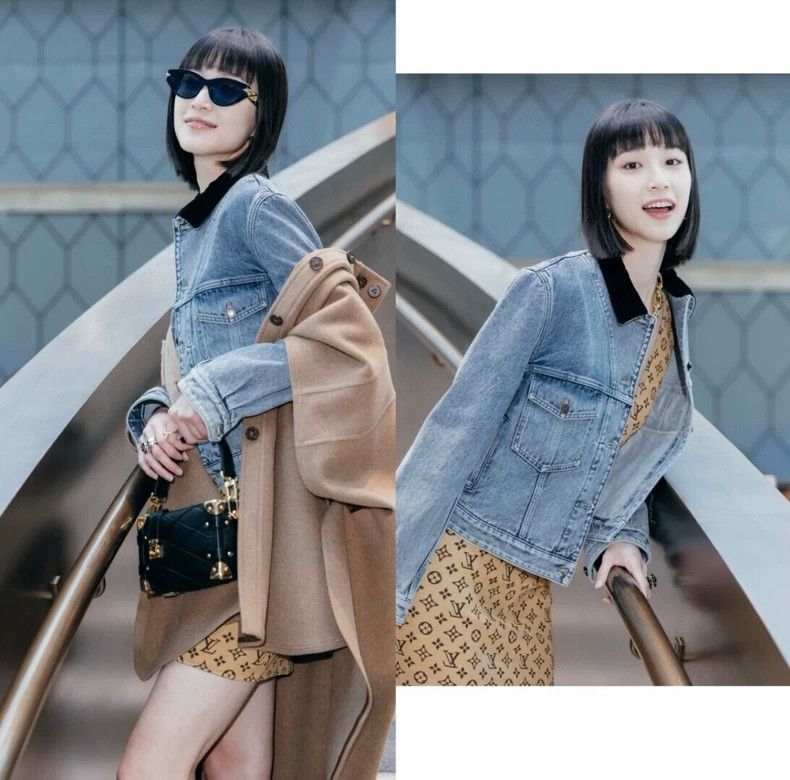 Louis Vuitton LV Velvet Collar Denim Jacket- DMC Size US S / EU 44-46 / 1 - 8 Thumbnail