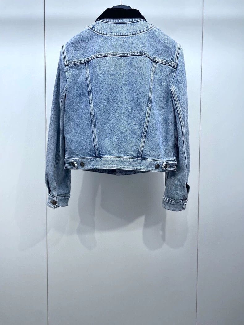 Louis Vuitton LV Velvet Collar Denim Jacket- DMC Size US S / EU 44-46 / 1 - 2 Thumbnail