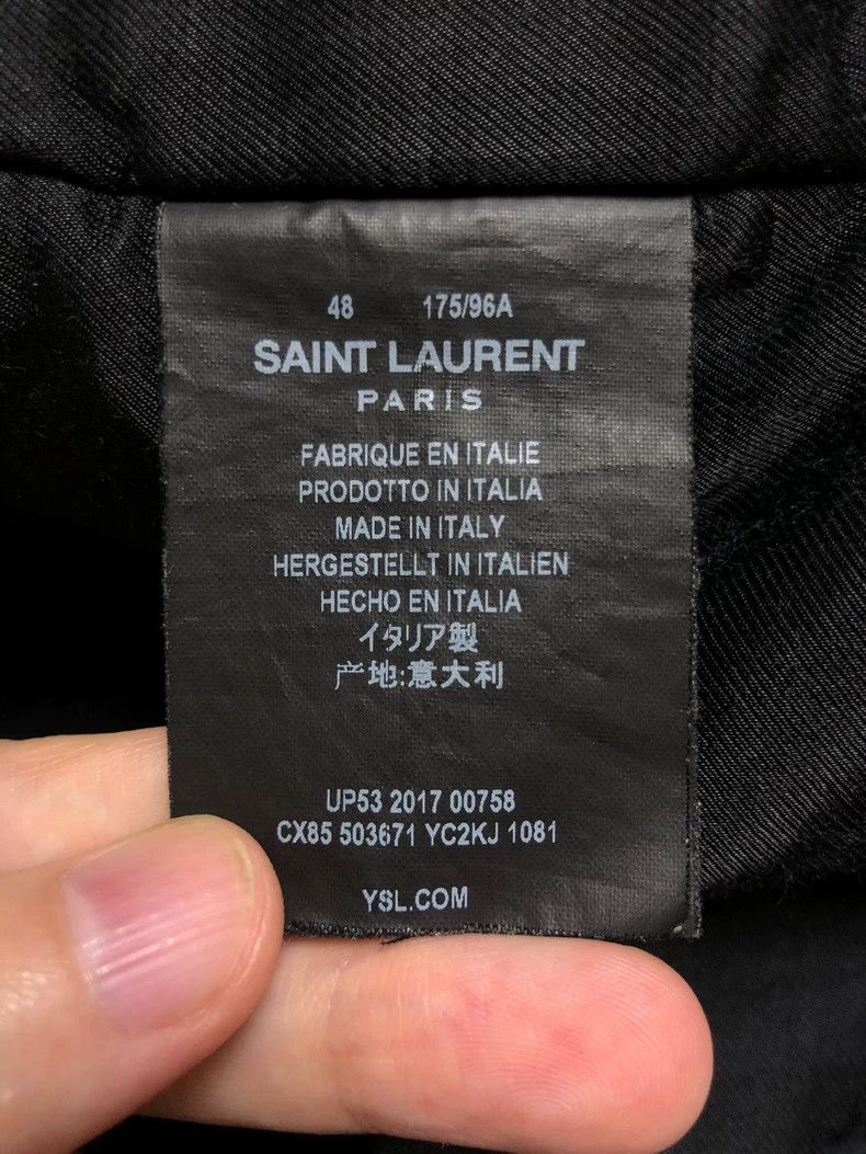 Saint Laurent Paris Saint Laurent Leather Jacket with Wool Collar- DMC Size US L / EU 52-54 / 3 - 8 Thumbnail
