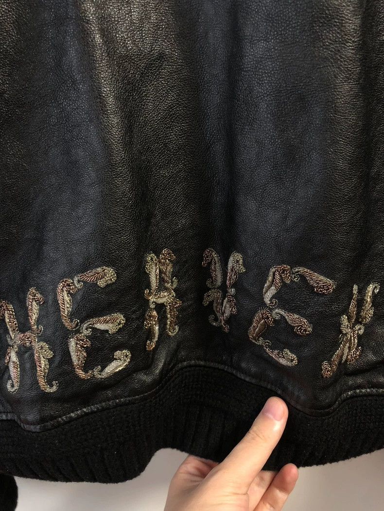 Saint Laurent Paris Saint Laurent Leather Jacket with Wool Collar- DMC Size US L / EU 52-54 / 3 - 6 Thumbnail