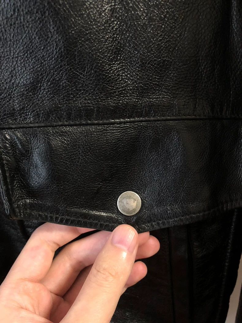 Saint Laurent Paris Saint Laurent Leather Jacket with Wool Collar- DMC Size US L / EU 52-54 / 3 - 3 Thumbnail