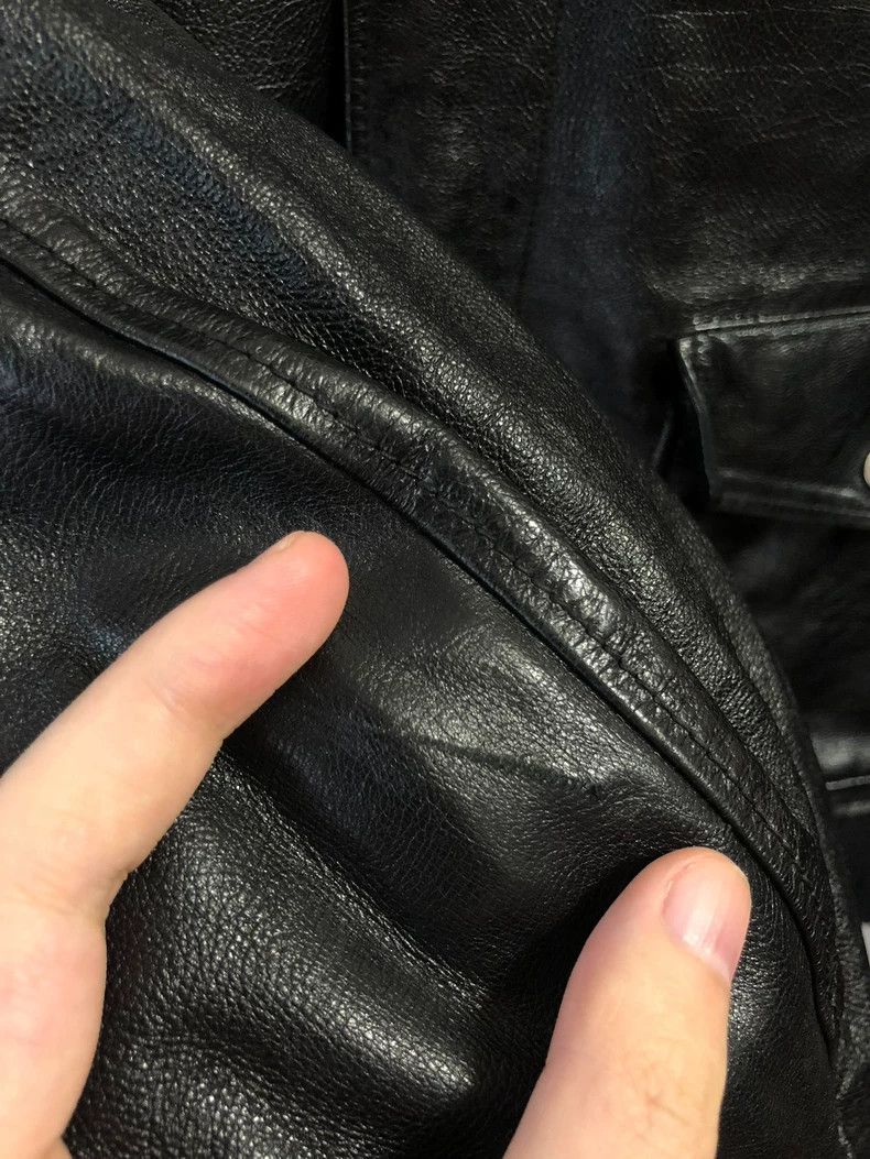 Saint Laurent Paris Saint Laurent Leather Jacket with Wool Collar- DMC Size US L / EU 52-54 / 3 - 4 Thumbnail