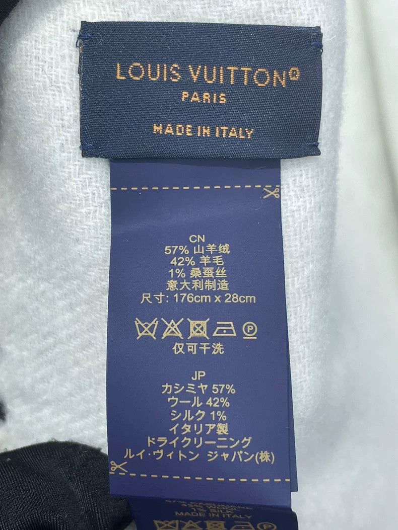 Louis Vuitton Louis Vuitton Gray Cashmere Scarf with Fringes- DMC Size ONE SIZE - 7 Thumbnail
