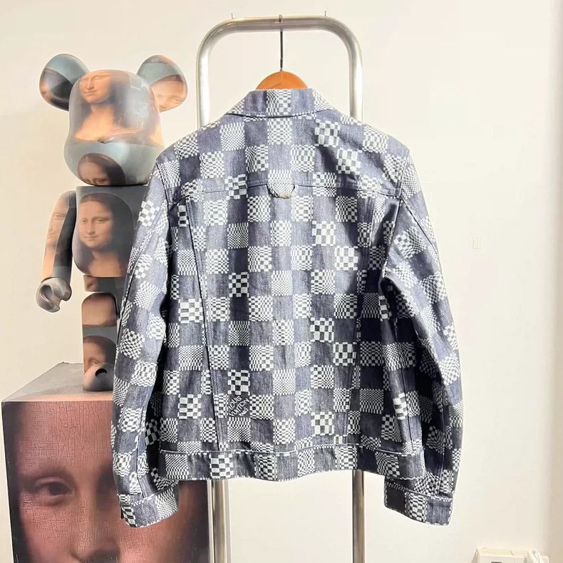 Louis Vuitton Louis Vuitton Checkered Denim Jacket P0503- DMC Size US L / EU 52-54 / 3 - 2 Thumbnail