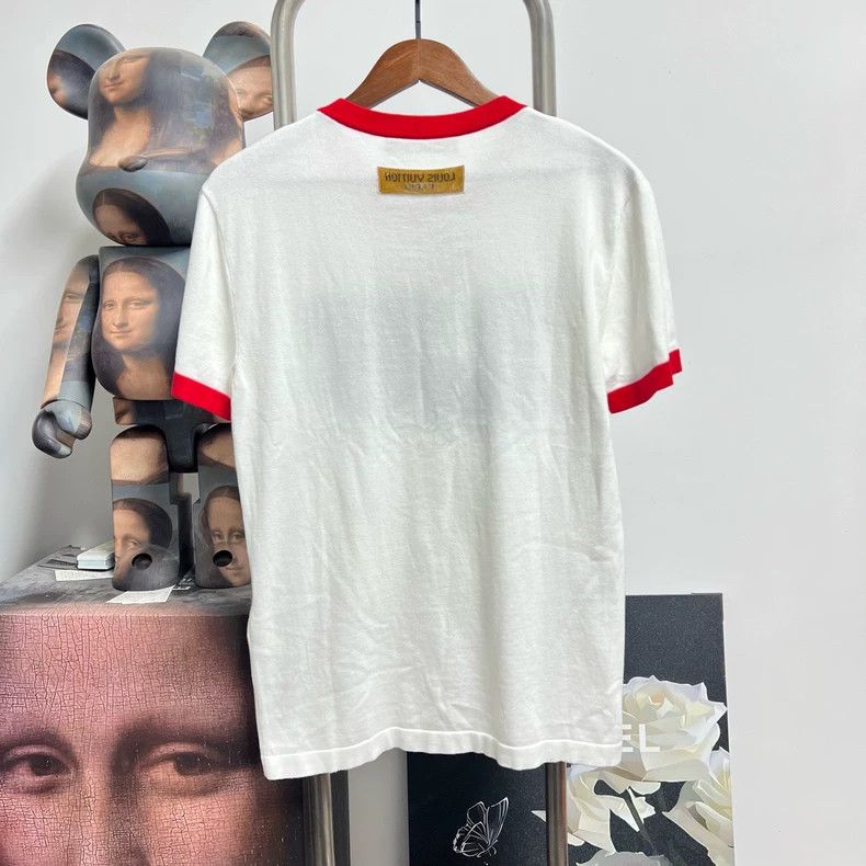 Louis Vuitton Louis Vuitton White and Red Knit Short Sleeve- DMC Size US S / EU 44-46 / 1 - 2 Thumbnail