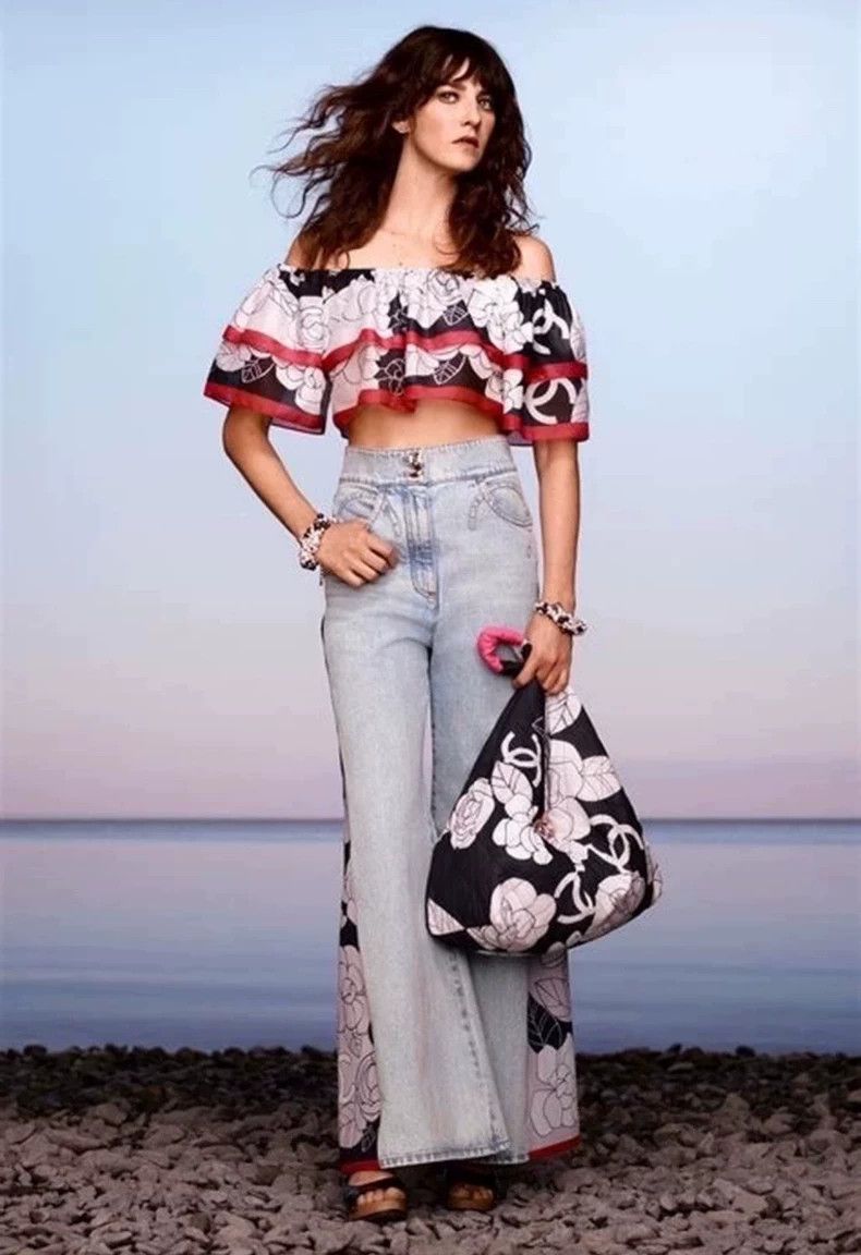Chanel Chanel Camellia Top with Pink Stripes- DMC Size US S / EU 44-46 / 1 - 7 Thumbnail