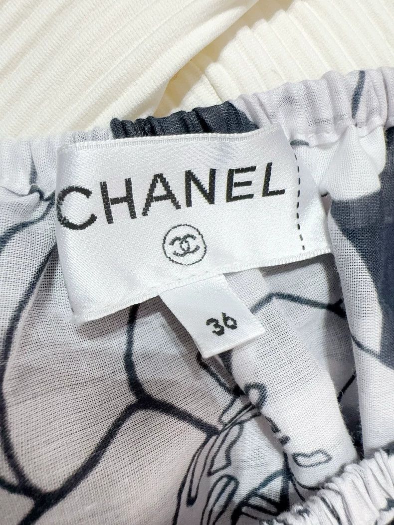 Chanel Chanel Camellia Top with Pink Stripes- DMC Size US S / EU 44-46 / 1 - 3 Thumbnail