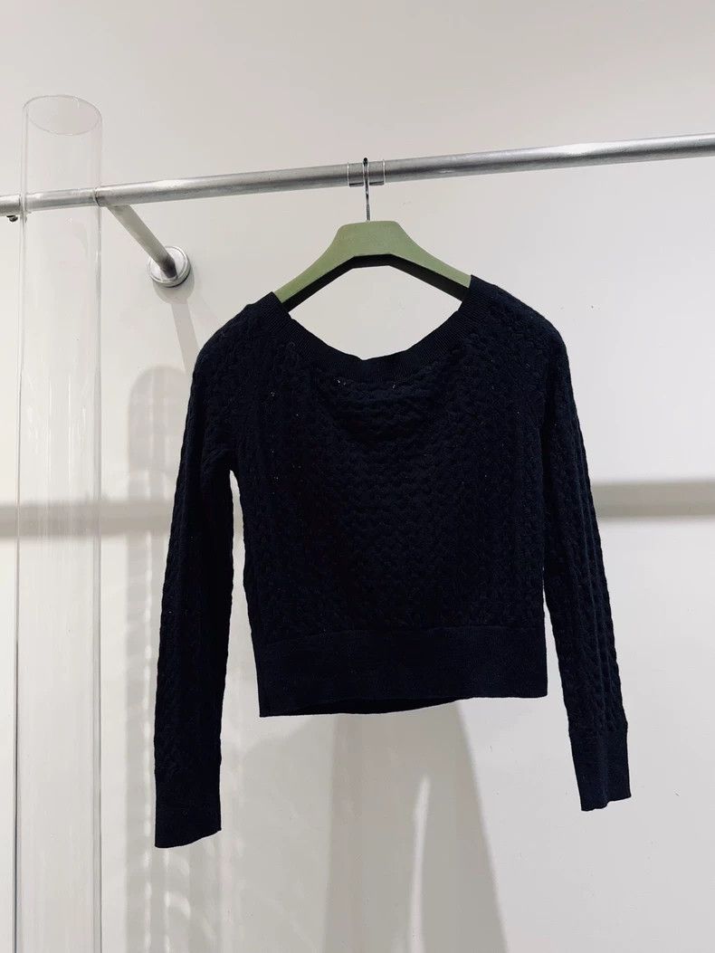 Chanel Chanel Black Off-Shoulder Sweater with Tag- DMC Size US S / EU 44-46 / 1 - 4 Thumbnail