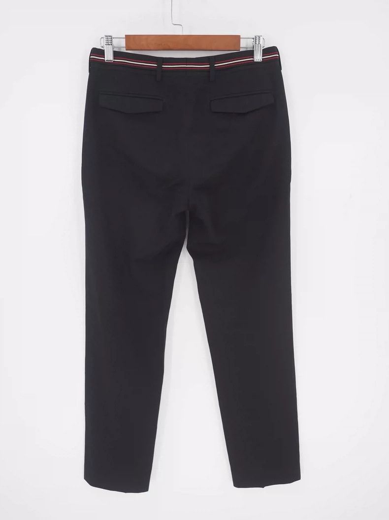 Dior Dior Black Wool Trousers with Stripes- DMC Size US 31 - 2 Thumbnail