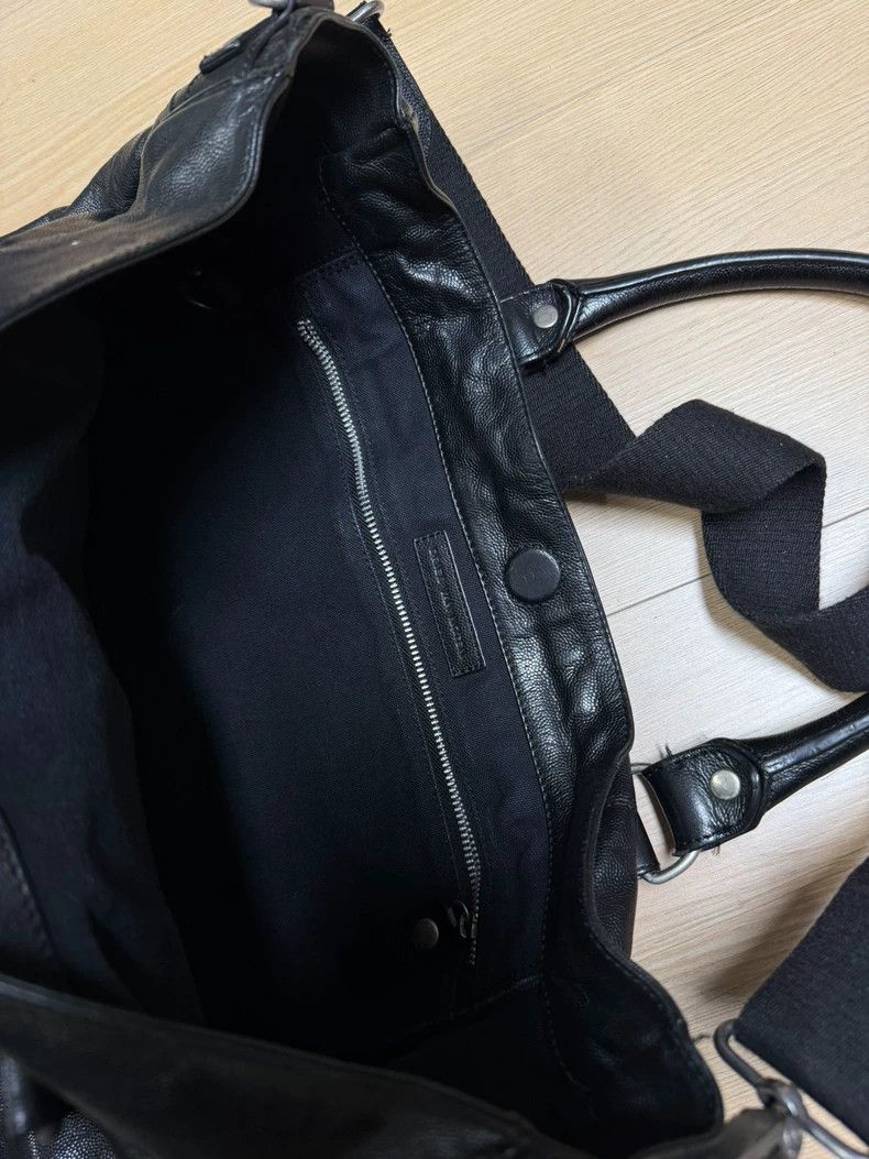 Dries Van Noten Stylish Black Leather Tote Bag with Pockets- DMC Size ONE SIZE - 7 Thumbnail