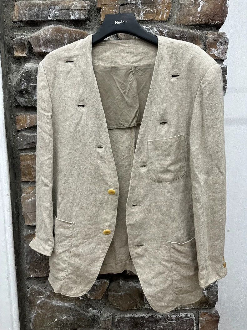 Issey Miyake Issey Miyake Linen Suit Two-Piece Set- DMC Size US L / EU 52-54 / 3 - 6 Thumbnail