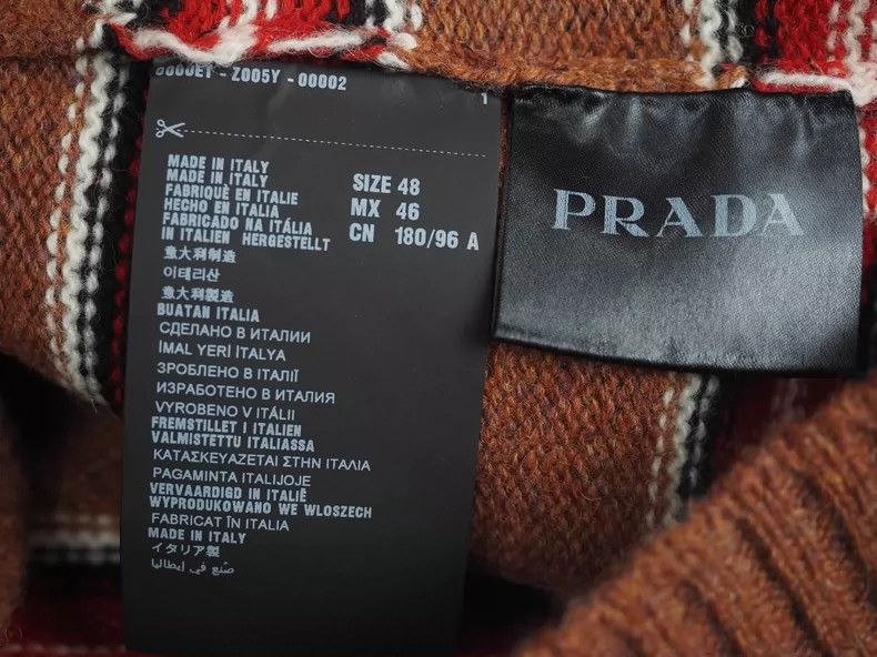 Prada Prada Brown Stripe Wool Sweater 2016- DMC Size US XL / EU 56 / 4 - 6 Thumbnail