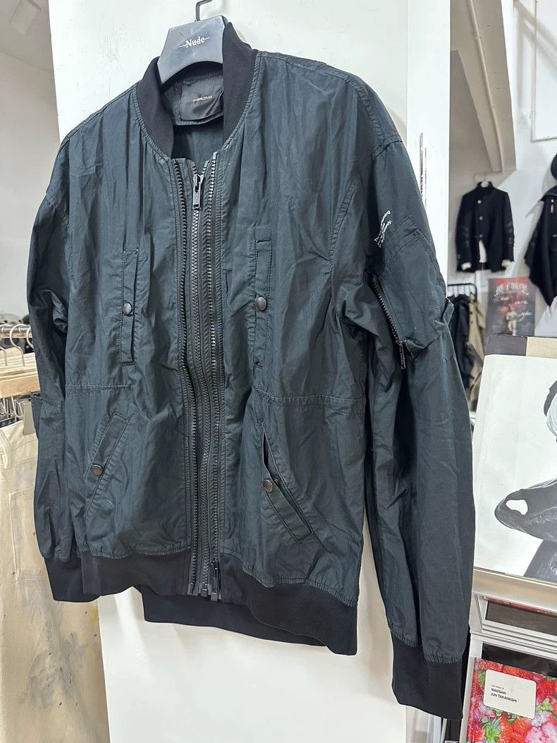 Undercover UNDERCOVER Black MA1 Bomber Jacket with Text- DMC Size US M / EU 48-50 / 2 - 3 Thumbnail
