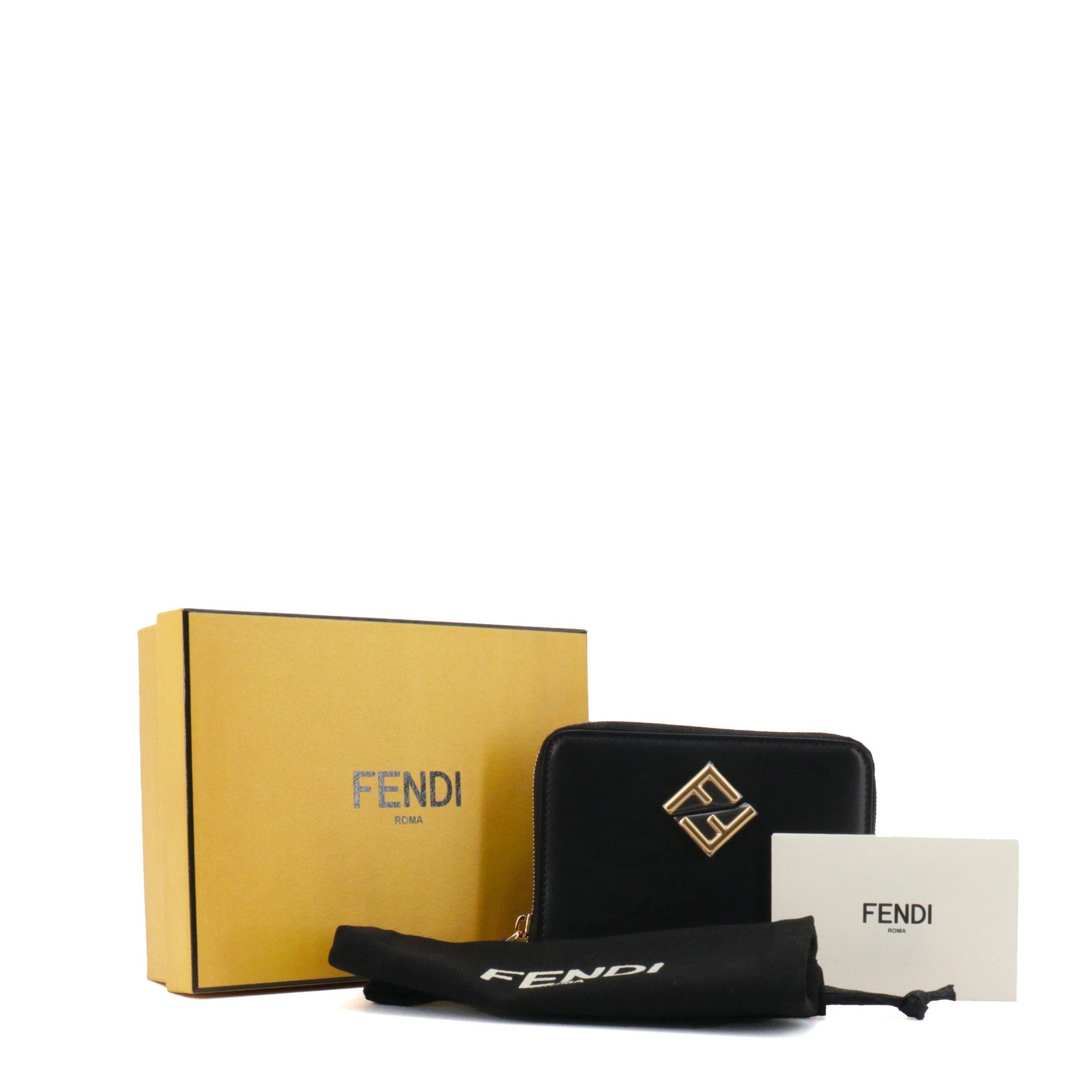 Fendi FENDI - Fendi Diamonds wallet in black leather Size ONE SIZE - 7 Thumbnail