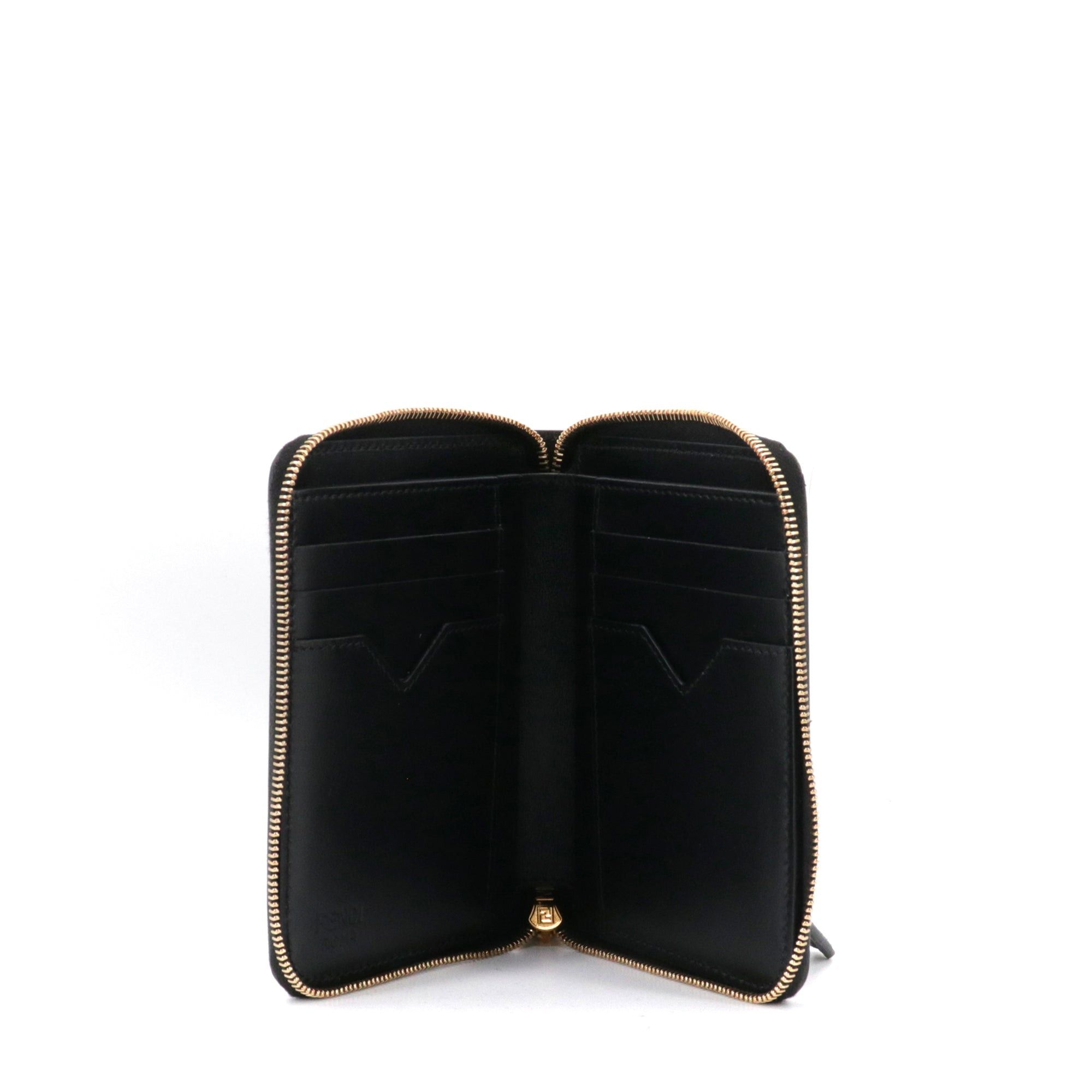 Fendi FENDI - Fendi Diamonds wallet in black leather Size ONE SIZE - 5 Thumbnail