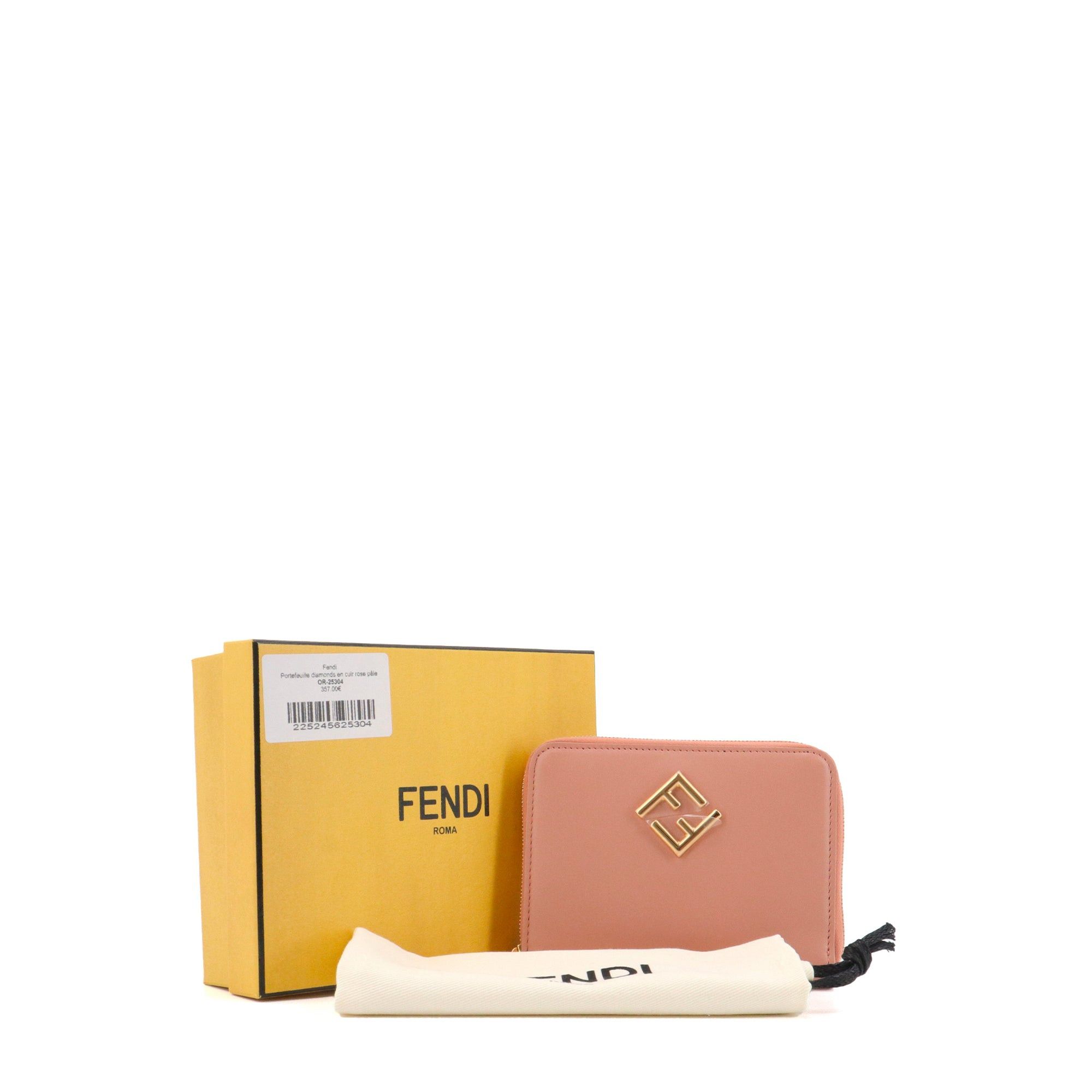 Fendi FENDI - Fendi Diamonds wallet in pink leather Size ONE SIZE - 7 Thumbnail