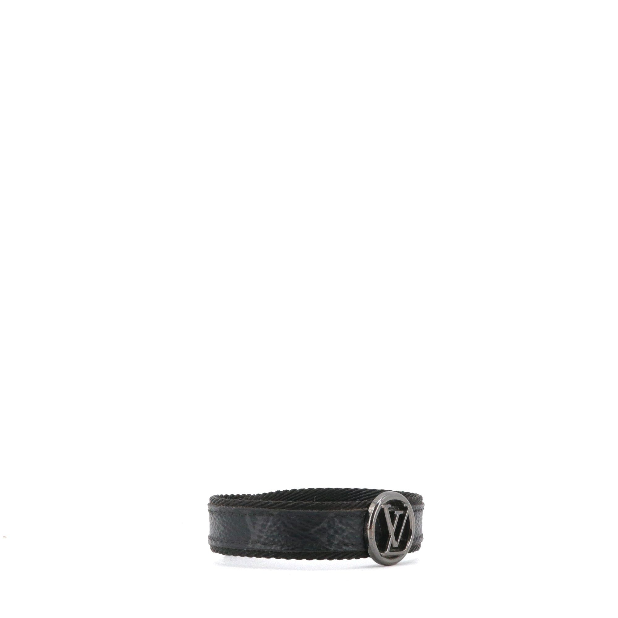 Louis Vuitton LOUIS VUITTON - LV Circle Louis Vuitton bracelet in eclipse monogram canvas Size ONE SIZE - 2 Thumbnail