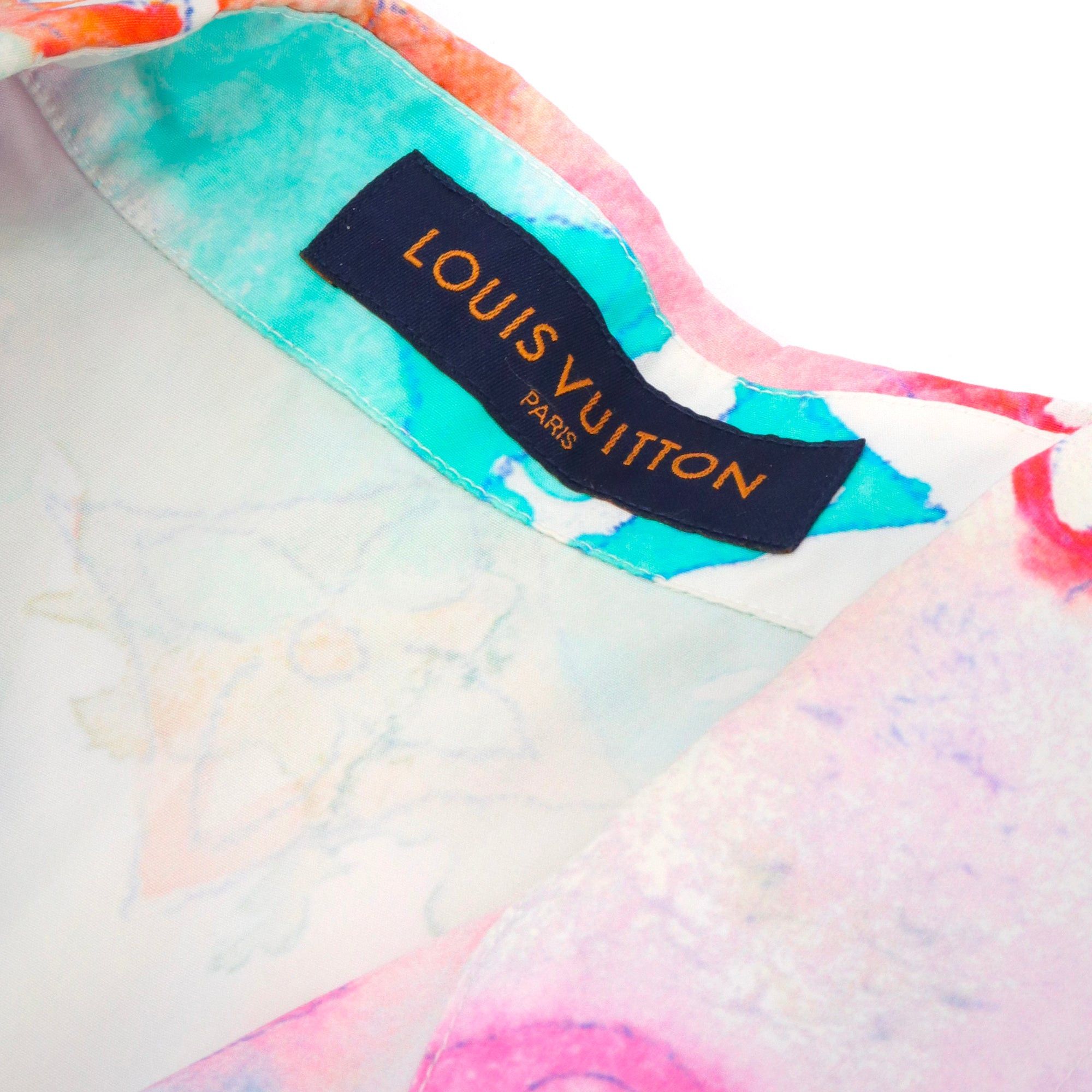 Louis Vuitton LOUIS VUITTON - Louis Vuitton Monogram Aquarelle shirt in multicolored cotton (M) Size US M / EU 48-50 / 2 - 3 Thumbnail