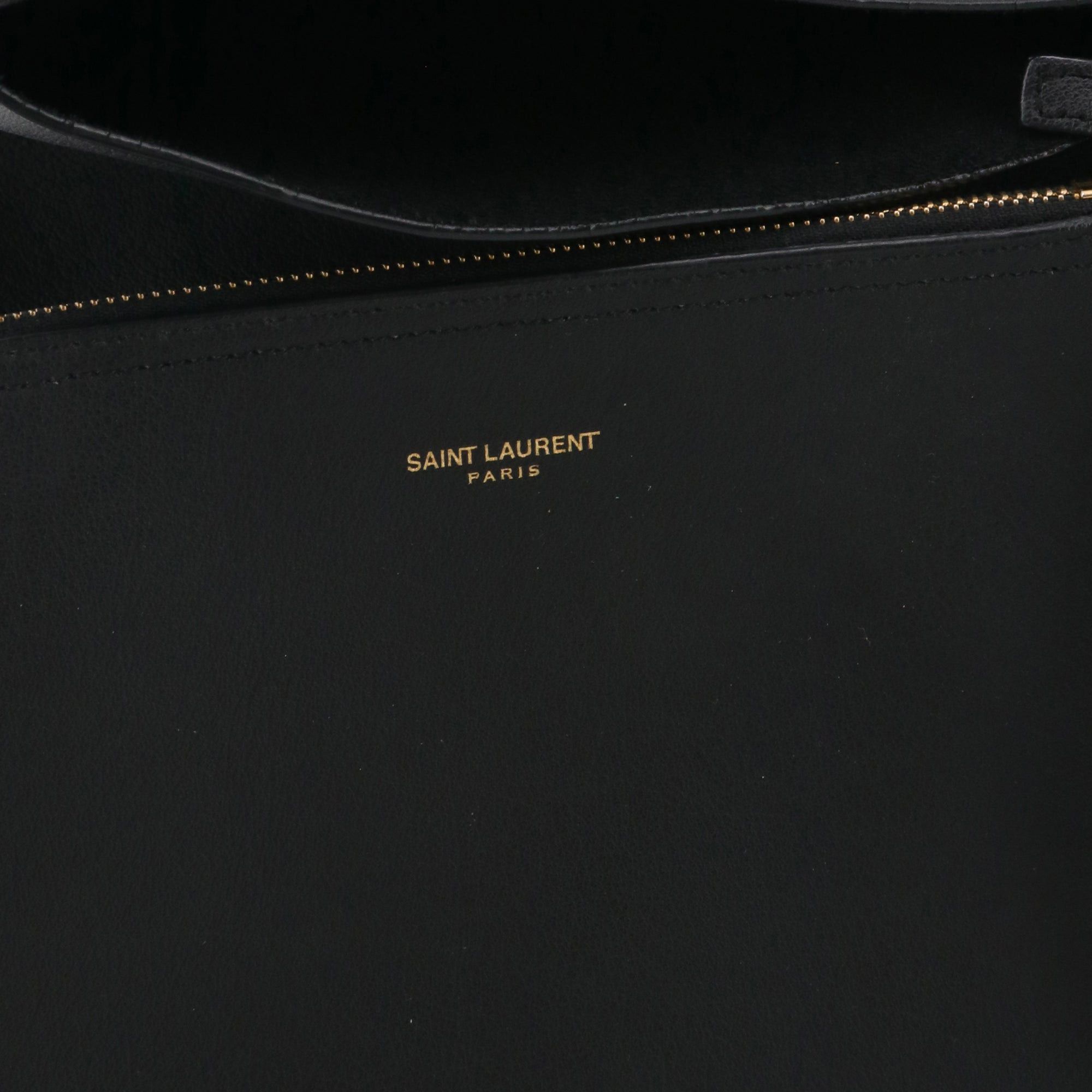 Saint Laurent Paris SAINT LAURENT - Saint Laurent Shopping E/W tote bag in black grained leather Size ONE SIZE - 5 Thumbnail