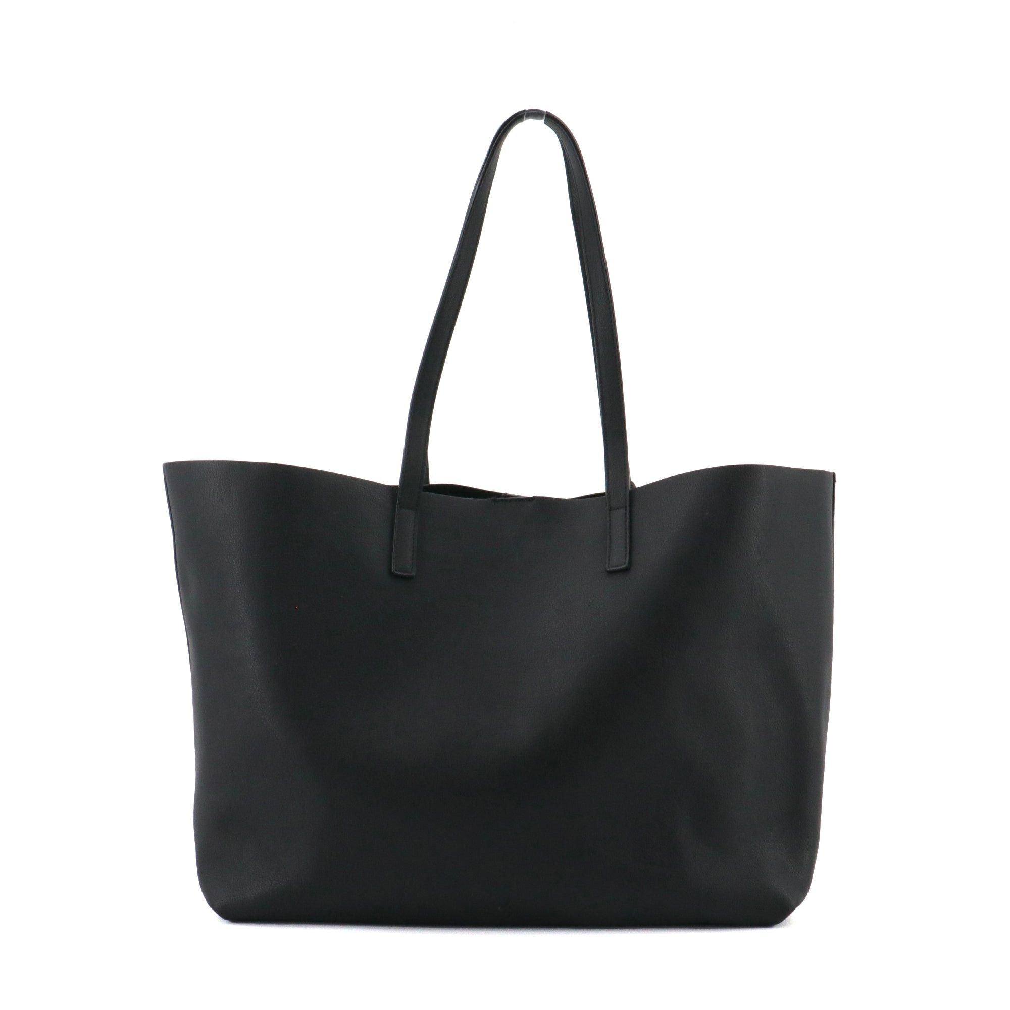 Saint Laurent Paris SAINT LAURENT - Saint Laurent Shopping E/W tote bag in black grained leather Size ONE SIZE - 3 Thumbnail