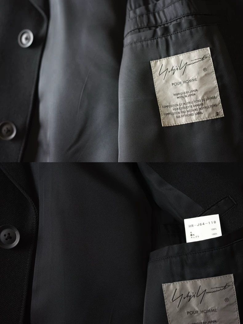 Yohji Yamamoto Black Wool Long Coat by Yohji Yamamoto- DMC Size US S / EU 44-46 / 1 - 8 Thumbnail
