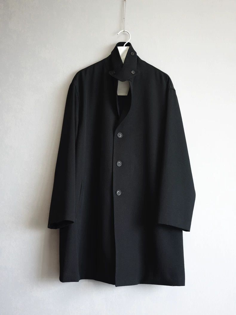 Yohji Yamamoto Black Wool Long Coat by Yohji Yamamoto- DMC Size US S / EU 44-46 / 1 - 2 Thumbnail