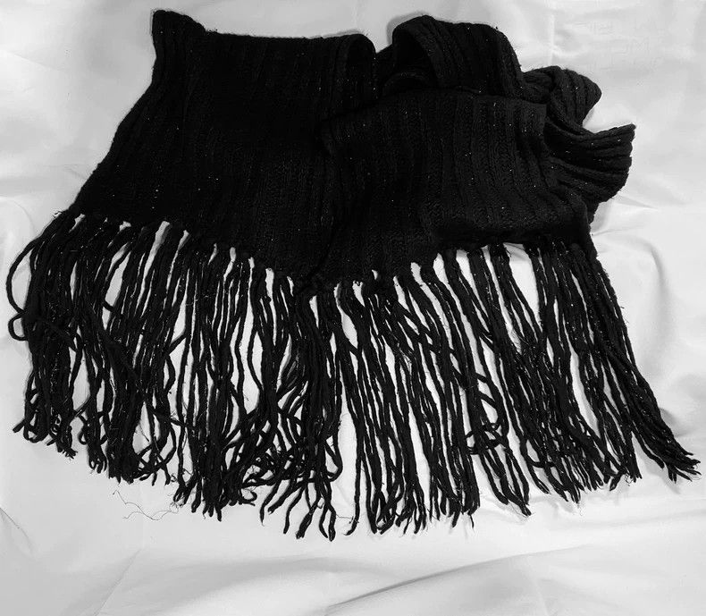 Ann Demeulemeester Ann Demeulemeester Fringed Scarf with Glitter- DMC Size ONE SIZE - 3 Thumbnail