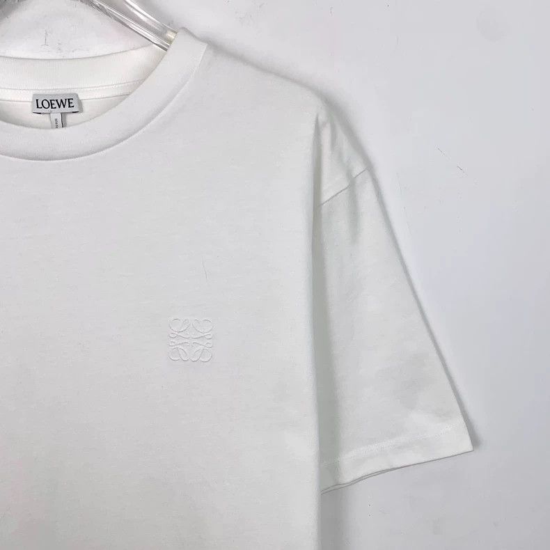 Loewe Loewe White Logo Embroidered Cotton T-Shirt- DMC Size US S / EU 44-46 / 1 - 3 Thumbnail