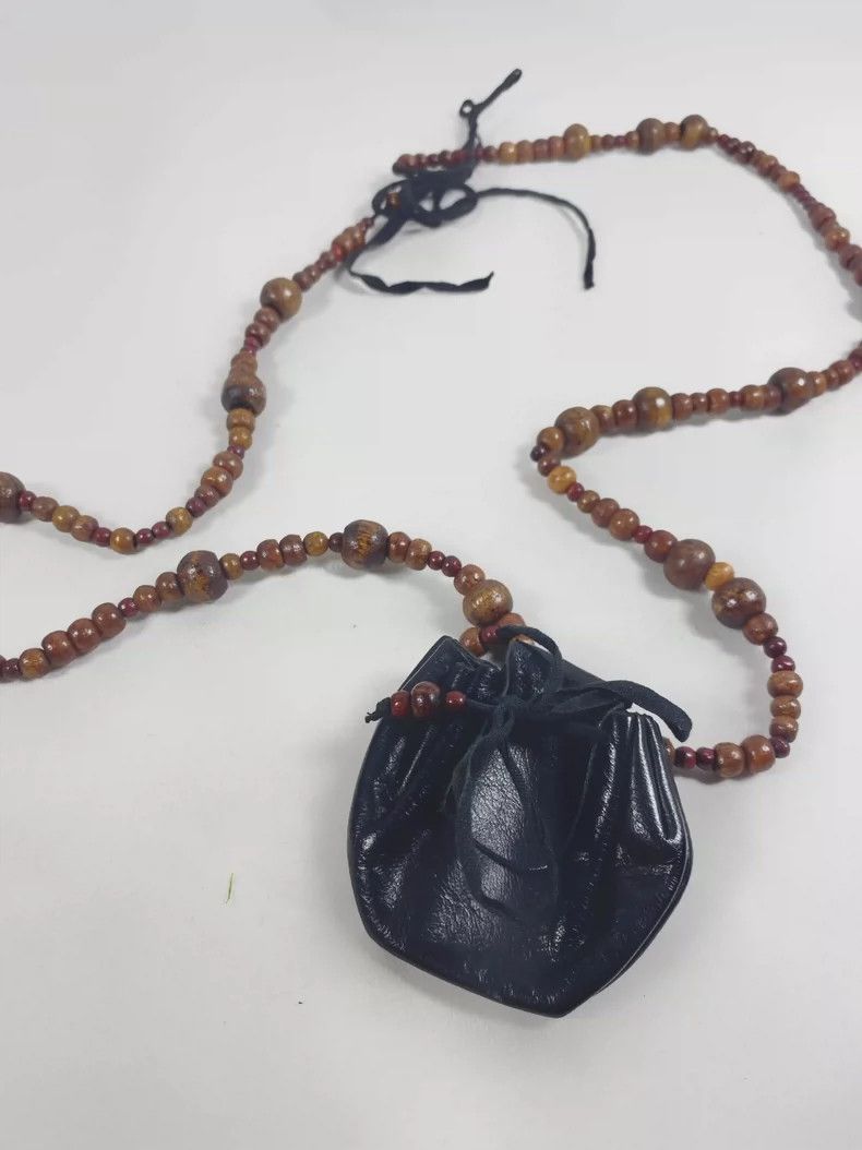 Ann Demeulemeester Ann Demeulemeester Mini Leather Bag Necklace- DMC Size ONE SIZE - 2 Thumbnail