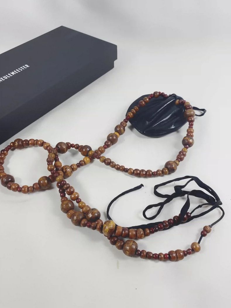 Ann Demeulemeester Ann Demeulemeester Mini Leather Bag Necklace- DMC Size ONE SIZE - 4 Thumbnail