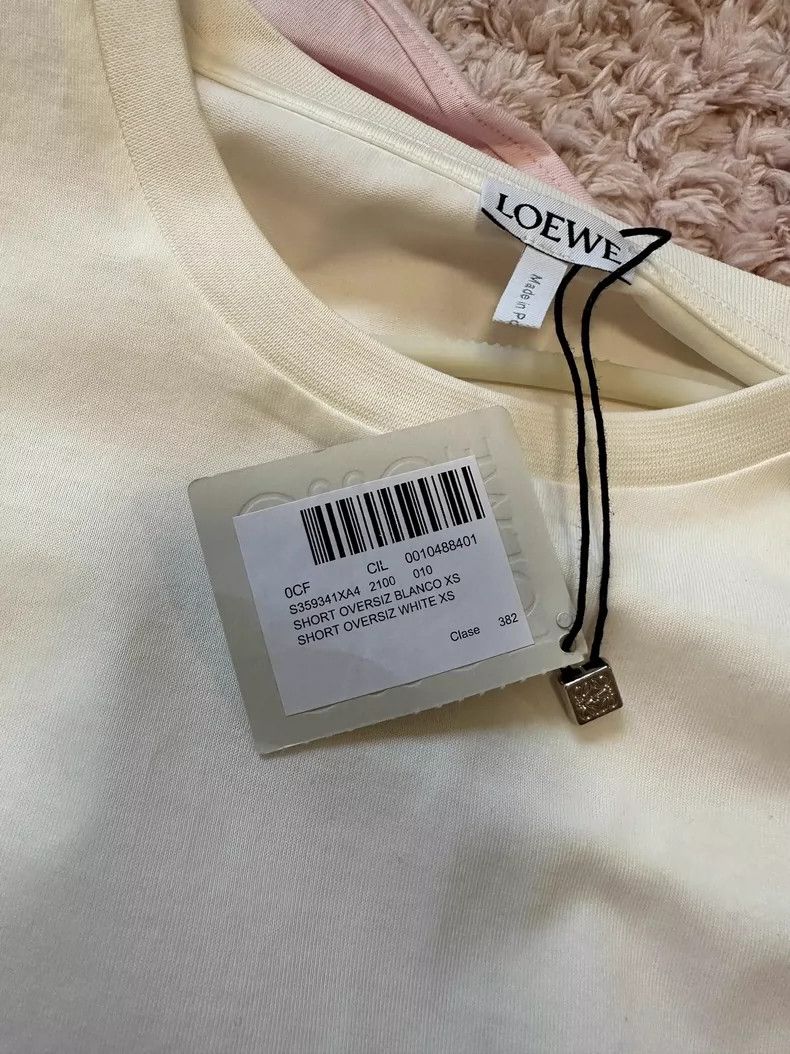 Loewe Oversized Classic White Cotton T-Shirt- DMC Size US XS / EU 42 / 0 - 3 Thumbnail