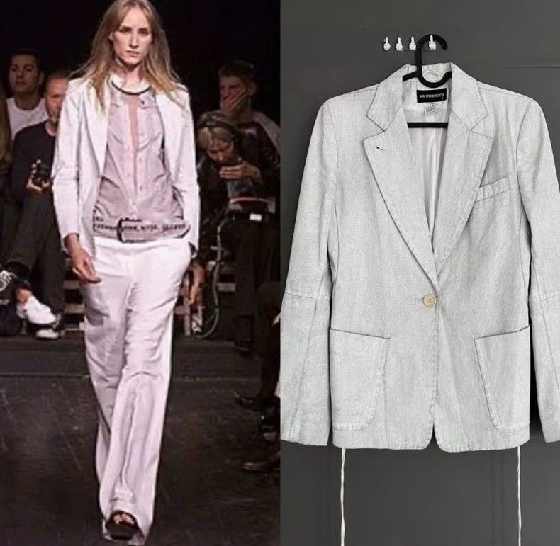 Ann Demeulemeester Ann Demeulemeester Gray Suit Jacket- DMC Size US M / EU 48-50 / 2 - 2 Thumbnail