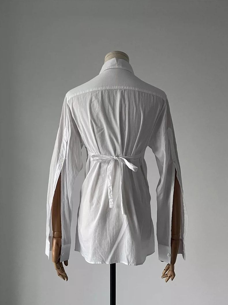 Ann Demeulemeester Ann Demeulemeester White Shirt with Ties- DMC Size US XS / EU 42 / 0 - 2 Thumbnail