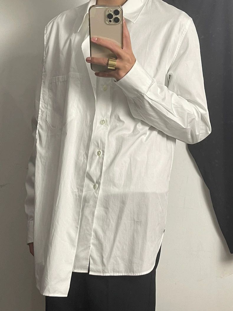 Ann Demeulemeester Asymmetrical Cotton Shirt in Size L- DMC Size US L / EU 52-54 / 3 - 4 Thumbnail